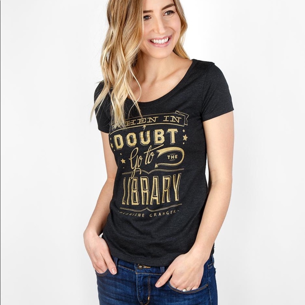 NWT Hermione When in Doubt go to the Library Tee